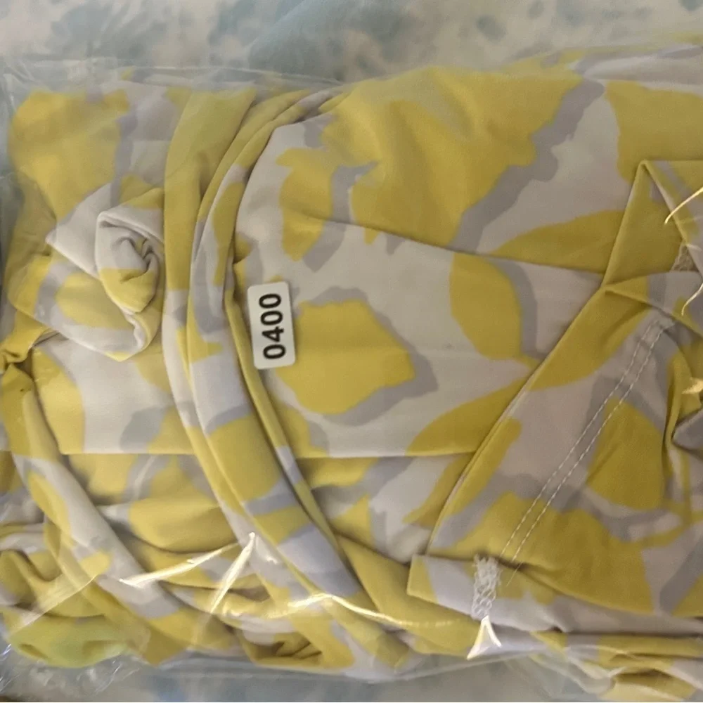 A Pea in the Pod Bright Yellow Wrap Maternity Wrap Dress